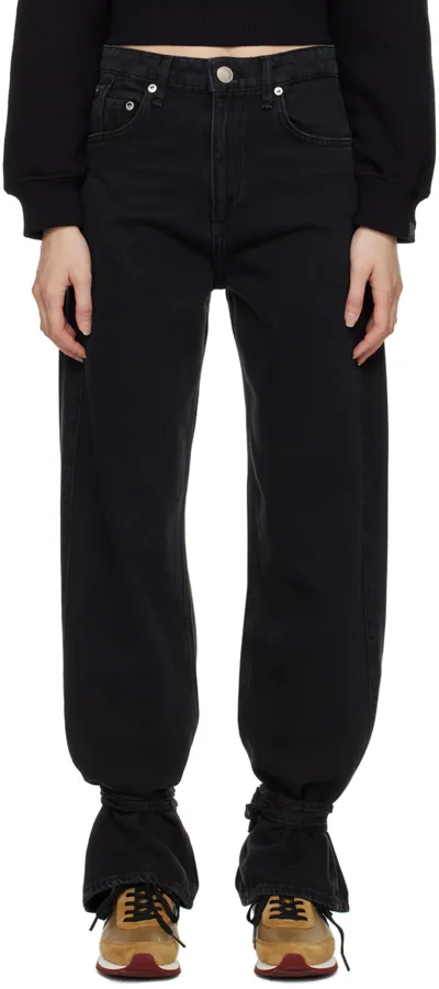 Rag & Bone Black Splice Jeans In Clnhighlnd