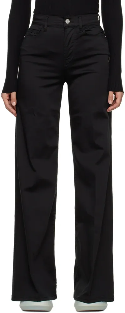 Frame Le Palazzo High-rise Wide-leg Jeans In Film Noir