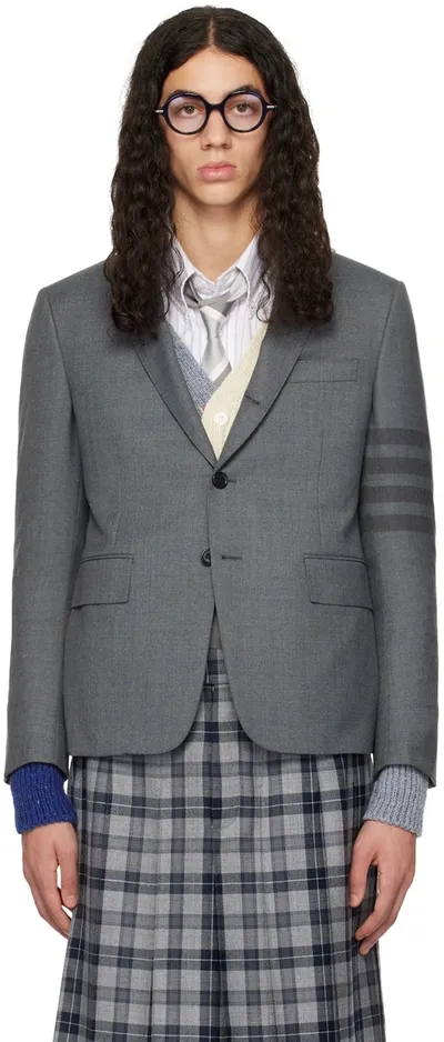 Thom Browne Gray 4-bar Blazer In 035 Med Grey