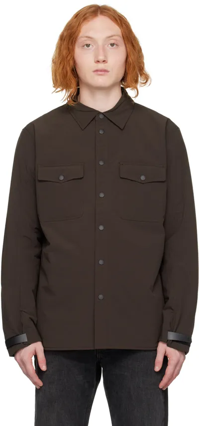 Rag & Bone Jack Double-pocket Padded Overshirt In Mahogany