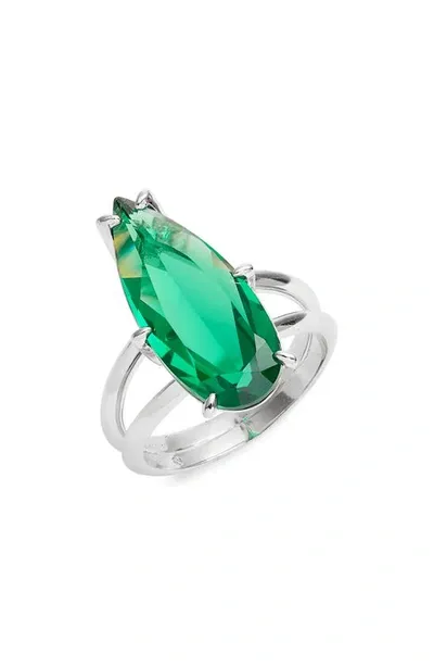 Nadri Shine On Teardrop Cubic Zirconia Ring In Green