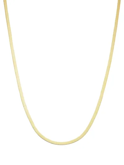 Oradina Women's 14k Yellow Solid Gold Park Avenue Herringbone Chain In Yellow Gold