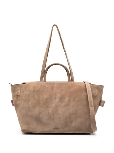 Marsèll Multi-strap Suede Tote In Neutrals