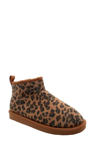 Volatile Scruff Faux Shearling Bootie In Leopard