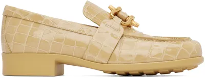 Bottega Veneta Beige Monsieur Loafers In 2636 Praline