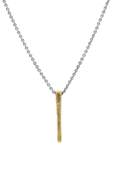 John Varvatos Nails Pendant Necklace In Mixed Metal