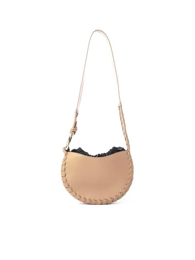 Chloé Logo Detailed Small Hobo Bag In Camel