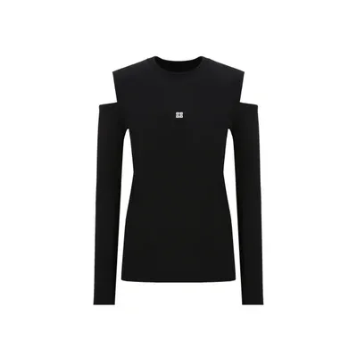 Givenchy Cotton Openwork Shoulder Top