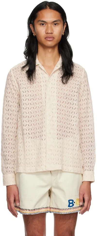 Bode Off-white Lattice Shirt In Nat Natural