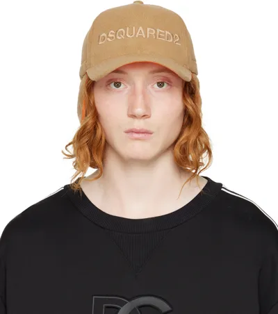 Dsquared2 Wood Lover Hat In Beige