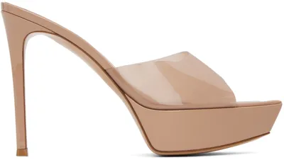 Gianvito Rossi Beige Betty Platform Sandals In Nude