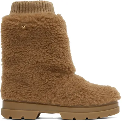 Max Mara Tan Ctanith Boots In Camel