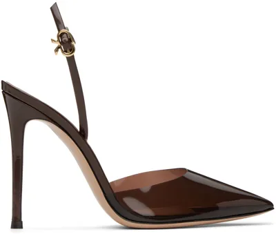 Gianvito Rossi Women's Ribbon Pvc D'orsay Pumps In Brown