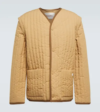 Nanushka Loris Quilted Cotton Jacket In Prairie Sand