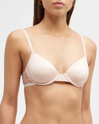 Natori Embroidered Tulle T-shirt Bra In Cameo Rose Combo