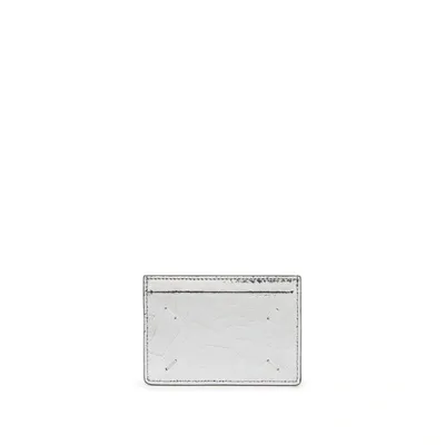 Maison Margiela Porte-cartes En Cuir Métallisé In Metallic