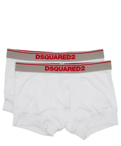 Dsquared2 Cotton Boxer In White