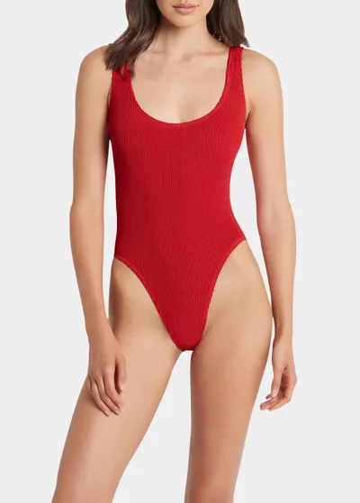 Bond-eye Swim Madison Adjustable One-piece Swimsuit In Baywatch Red