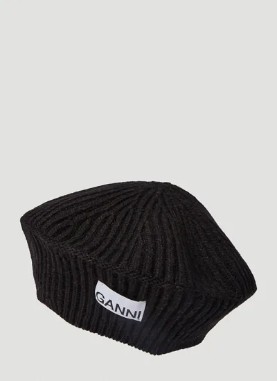 Ganni Beret In Black