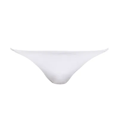 Louisa Ballou Mini Ring Bikini Bottoms In White