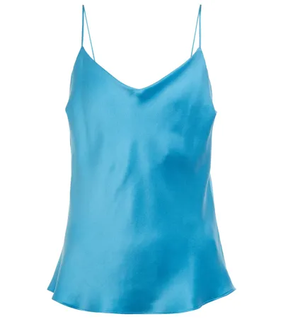 Asceno Milos Silk Camisole In Blue Moon