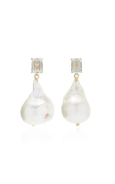 Mateo Women's Baroque Pearls 14k Yellow Gold, Amethyst, & Cultured Freshwater Pearl Drop Earrings In White