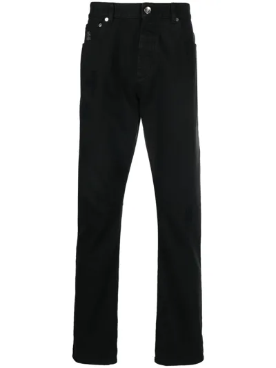 Brunello Cucinelli Straight-leg Jeans In Black