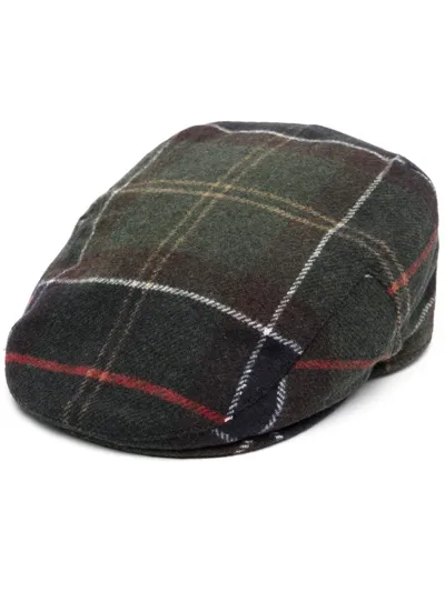 Barbour Gallingale Tartan-check Flat Cap In Green