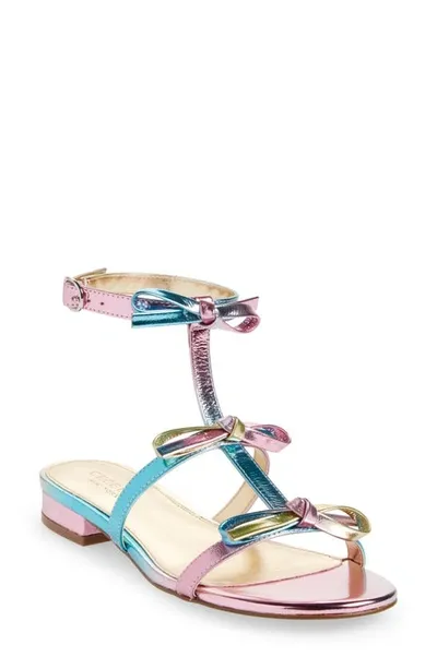 Cecelia New York Anna Strappy Sandal In Blue Multi Rainbow