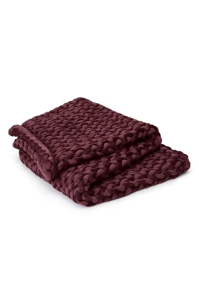 Bearaby Knit Velvet Weighted Blanket In Tourmaline