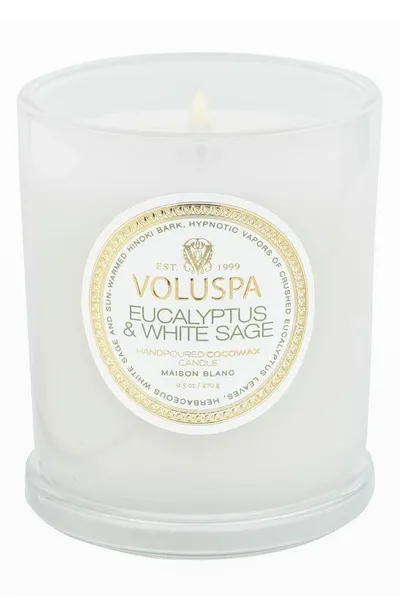 Voluspa Eucalyptus & White Sage Boxed Classic Candle