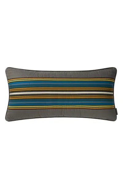 Pendleton Stripe Quilted Accent Pillow In Gray Multi