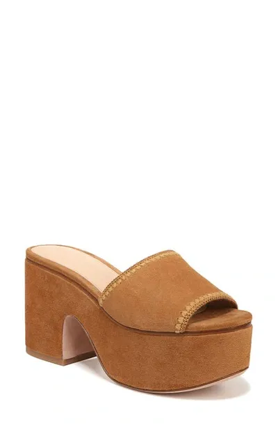 Veronica Beard Dessie Platform Sandal In Latte