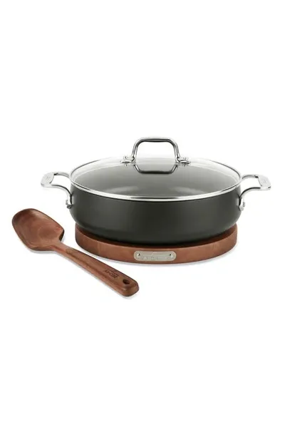 All-clad Ha1 4-quart Hard Anodized Nonstick Sauté Pan In Black