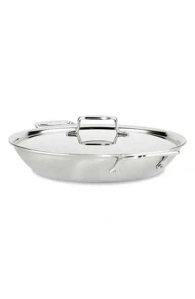 All-clad D5 Stainless Brushed 5-ply Bonded 4.5-quart Universal Pan With Lid In Silver