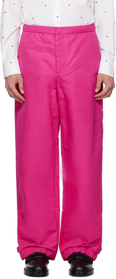 Valentino Stud-detail Cargo Trousers In Pink