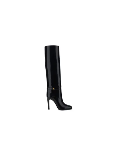 Saint Laurent Linda Boots In Nero