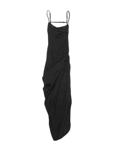 Jacquemus La Robe Saudade Longue In Black