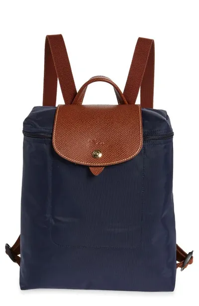 Longchamp Le Pliage Backpack In Blue