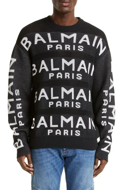 Balmain All-over Logo Jumper In Multicolor