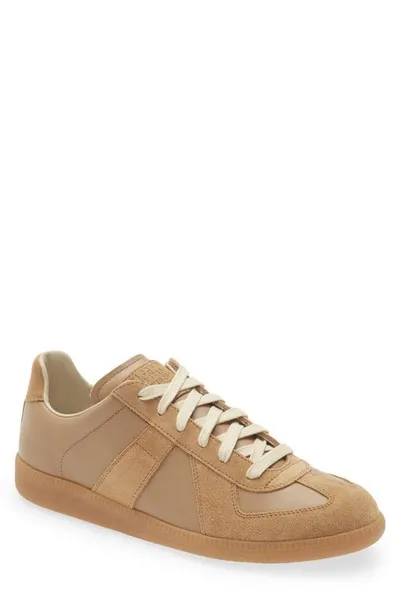 Maison Margiela Tan Replica Sneakers In Chamois