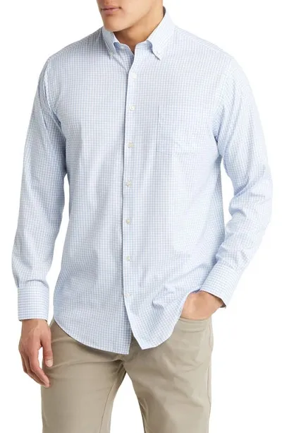 Peter Millar Hanford Performance Twill Button-down Shirt In Cottage Blue