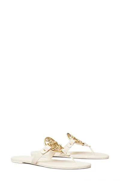 Tory Burch Metal Miller Soft Sandal In Cream