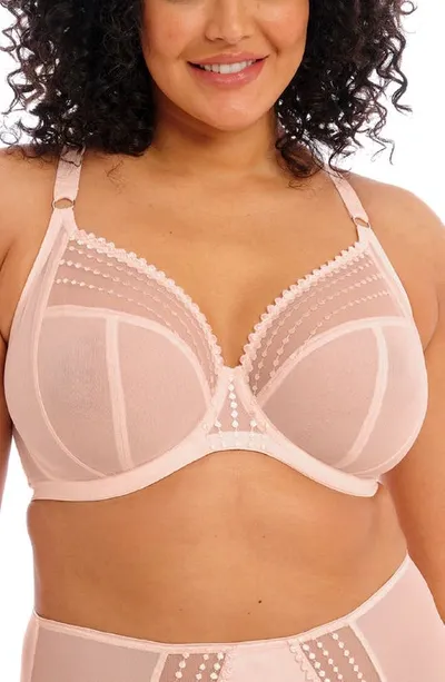 Elomi Matilda Full Figure Underwire Plunge Bra In Pearl Blush