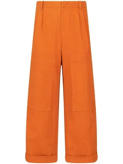 Etro Wide-leg Long-length Trousers In Red