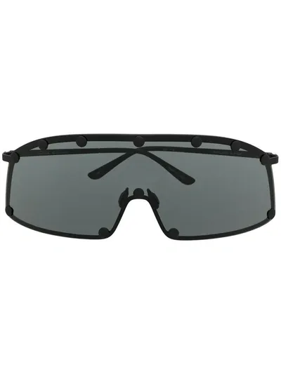 Rick Owens Black Shielding Sunglasses