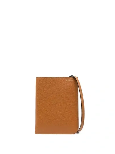 Valextra Mini Soft Leather Crossbody Bag In Leather Brown