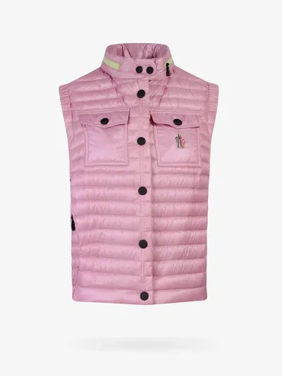 Moncler Gumiane Puffer Vest In Pink