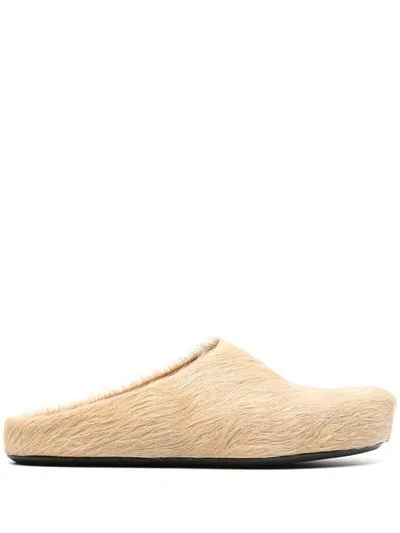 Marni Slipper With Logo In Neutrals