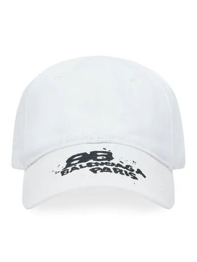 Balenciaga Paris Icon Cap In White